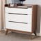 Baxton Studio Brighton Mid-Century White and Walnut Wood 3-Drawer Storage Chest 137-7494 - alternate 6